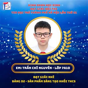 🎉 KHI Ý TƯỞNG CẤT CÁNH TỪ CÔNG NGHỆ: HỌC SINH DỊCH VỌNG XUẤT SẮC ĐẠT GIẢI NHÌ HỘI THI TIN HỌC TRẺ THÀNH PHỐ HÀ NỘI LẦN THỨ 31 🎉