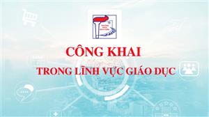 CÔNG KHAI TRONG LĨNH VỮC GIÁO DỤC NĂM HỌC 2024 - 2025