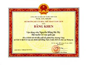 ♟️🌟 NIỀM TỰ HÀO THCS DỊCH VỌNG: VINH DANH HỌC SINH NGUYỄN HỒNG HÀ MY 🌟♟️