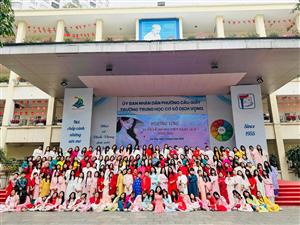 🌸👩‍🏫RẠNG RỠ SẮC HƯƠNG ÁO DÀI - THẦY TRÒ THCS DỊCH VỌNG LAN TOẢ NÉT ĐẸP THÁNG BA 🌸👩‍🏫