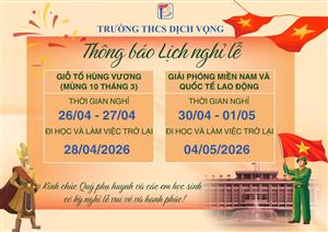 🌟🇻🇳 THÔNG BÁO NGHỈ LỄ GIỖ TỔ HÙNG VƯƠNG (10/3 âm lịch) - GIẢI PHÓNG MIỀN NAM (30/4) VÀ QUỐC TẾ LAO ĐỘNG (1/5) 🇻🇳🌟