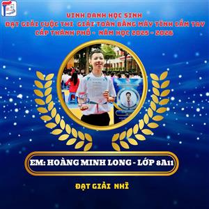 🔥🧮 HỌC SINH DỊCH VỌNG XUẤT SẮC GIÀNH GIẢI NHÌ CUỘC THI GIẢI TOÁN TRÊN MÁY TÍNH CẦM TAY CẤP THÀNH PHỐ 🔥🧮